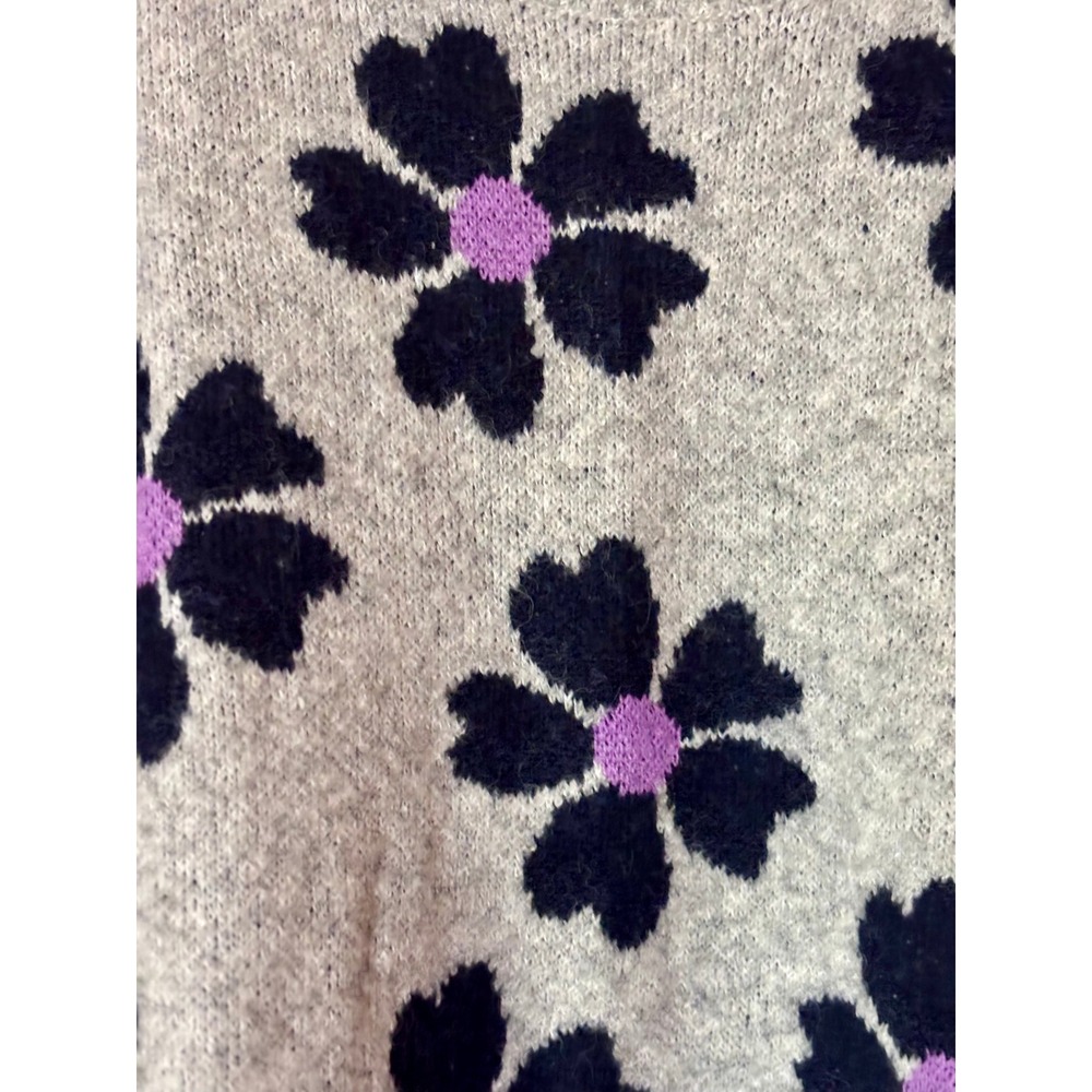 Torrid Womens Grey Floral Intarsia Knit Crewneck Sweater Plus Size 2 2X 44495640 - Picture 2 of 7